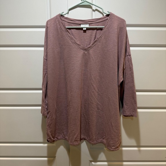 J. Jill‎ Button Back Top 3/4 Sleeve V-Neck Blouse Casual XL - Picture 1 of 7